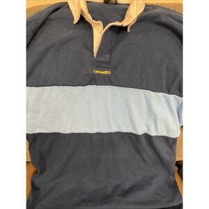 Krooked Eyes Rugby Polo Shirt Mens Medium  Skateboard Streetwear Long Sleeve Vtg